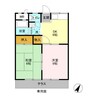 シティウィングA 2DKの間取り