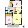 ビィウラＥＡＳＴ 2LDKの間取り