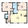 フォルシェＢ 2LDKの間取り