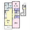 ライズイターナル 2DKの間取り