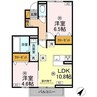 フォレストウッドB 2LDKの間取り