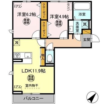 間取図 内房線/五井駅 徒歩13分 2階 1年未満