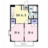 ファーストヒルズＢ 2DKの間取り