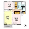 コモンシティハイツＨ 2DKの間取り