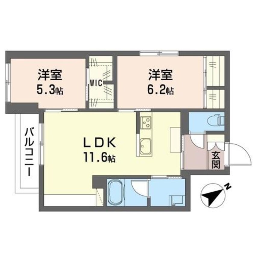 間取図 内房線/五井駅 バス8分出津西1丁目下車:停歩4分 2階 建築中