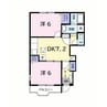 プリムローズA（辰巳台） 2DKの間取り