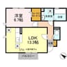 プラージュ(市原市) 1LDKの間取り