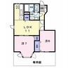メゾンリヴェールⅡ 2LDKの間取り