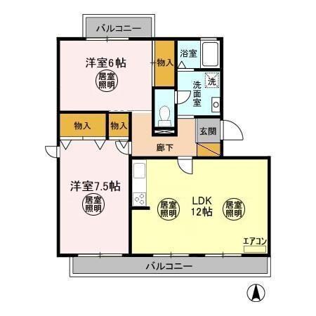 間取り図 オーシャンヒルズＣ