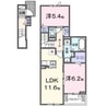 フェリス（誉田） 2LDKの間取り