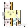 レインボーハウスA 2LDKの間取り