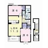 シャルマンＢ 2LDKの間取り