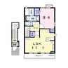 テンダーパレス 1LDKの間取り