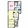 グリシーヌ (八幡) 1LDKの間取り