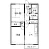 コーポグリーンB 2DKの間取り