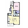 ヴァイオレットハーモニー 1LDKの間取り