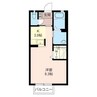 ルミノシーテD 1Kの間取り