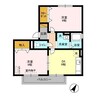 ツインハーモニー　A 2DKの間取り