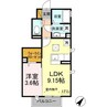 プチシャンブルpetite chambre 1LDKの間取り