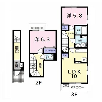 間取図 オリエンタルコートB