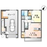 ガレージハウスヒューゴ 1LDKの間取り
