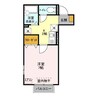 サザンクロス 1Kの間取り