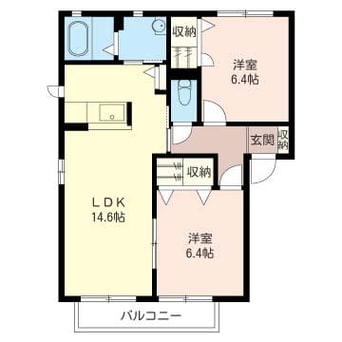 間取図 レノンパレスB（姉崎）