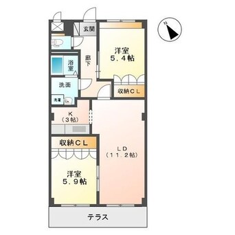 間取図 内房線/五井駅 バス9分松ヶ島下車:停歩5分 1階 築15年