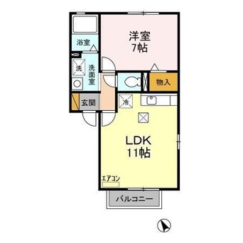 間取図 内房線/五井駅 徒歩19分 1階 築21年