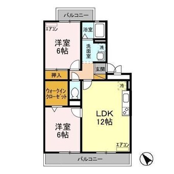 間取図 内房線/五井駅 バス13分松ヶ島下車:停歩6分 2階 築26年