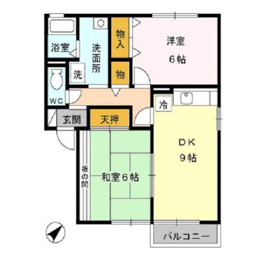 間取図 内房線/五井駅 バス7分君塚下車:停歩3分 1階 築27年