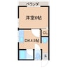 第５白王荘 1DKの間取り