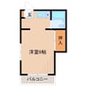メゾンアイラ 1Kの間取り
