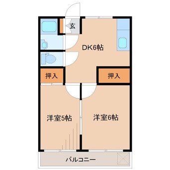 間取図 コーポクリハラ