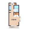 サンライズベル 1Kの間取り