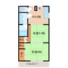 ふじハイツ 2DKの間取り