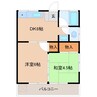 加藤荘 2DKの間取り