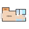 コーポサンライズB棟 1Kの間取り
