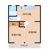 英進ハイツ 2DKの間取り