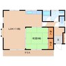 秋川コーポ 1LDKの間取り