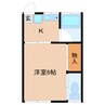 第６美多摩 1Kの間取り