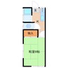 田辺荘 1Kの間取り