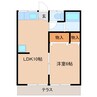 第二信和荘 1LDKの間取り