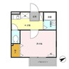 アビタシオンフレンド 1Kの間取り