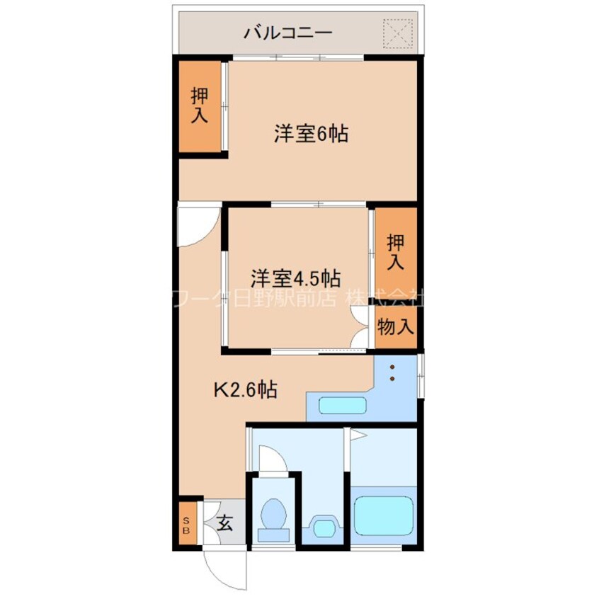 間取図 マンション中宿