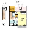 エトワール平山 1LDKの間取り
