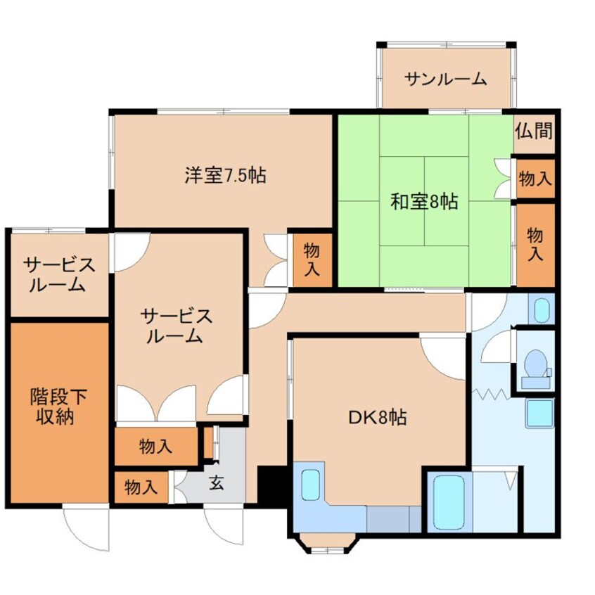 間取図 コーポ平野