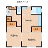 第１奥住コーポ 2DKの間取り