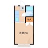 コーポエスポワール 1Kの間取り