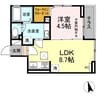 D-room西平山Ａ棟 1LDKの間取り